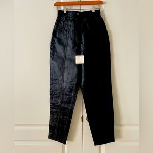 Vintage high waisted genuine leather pants. Size 6. New with tags
